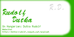 rudolf dutka business card